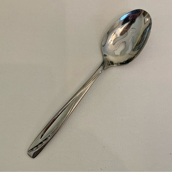 Rogers IS Stainless USA LAWNCREST 7.75" Slotted Serving Spoon Flatware Cutlery - Picture 9 of 10